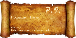 Pozsgay Imre névjegykártya
